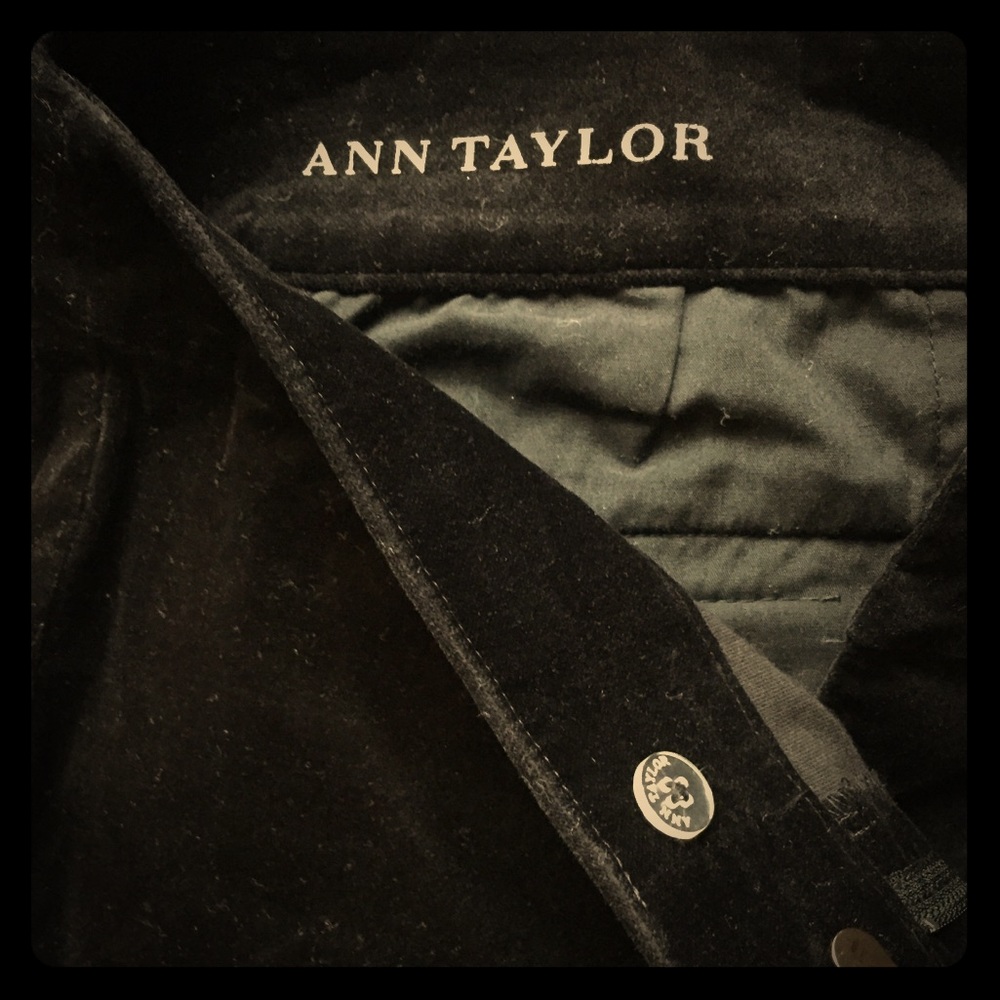 Never worn, Black velvet Ann Taylor pants